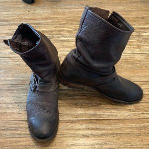 Walk-Over Vintage Shoe Company Veronica Short Engineer Boot Brown Women's 9 M